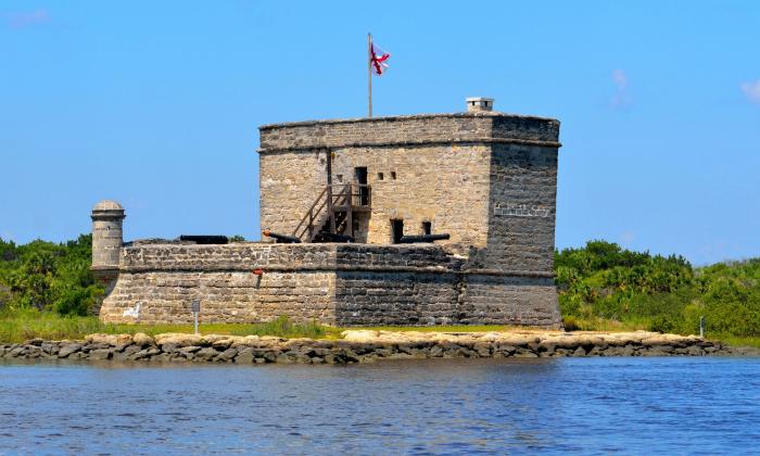The historic Fort Matanzas guards the southern waterway approach to St. Augustine