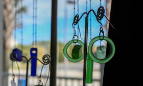 Jewelry made from sea glass is a featured item at Metalartz Gallery