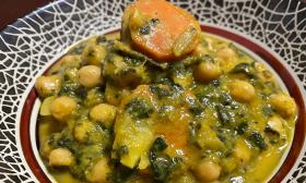 A mango chickpea dish served at African Love Kitchen