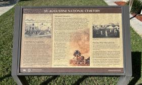 An informational display about the site and the history behind it