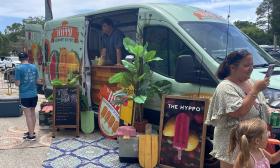The Hyppo truck serves gourmet popsicles to attendees