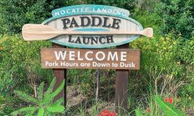 The entrance sign at Nocatee Landing Paddle Launch