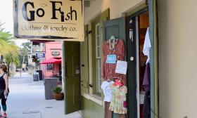 Exterior of Go Fish Clothing & Jewelry Co. in St. Augustine, Florida.