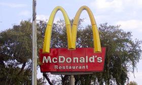 McDonald's sign with iconic Golden Arches in Anastasia
