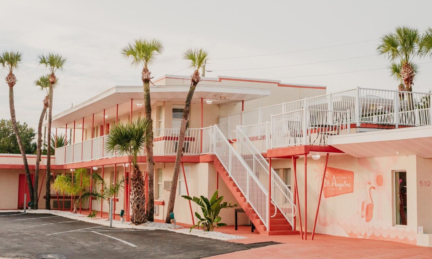 The exterior of The Local motel building