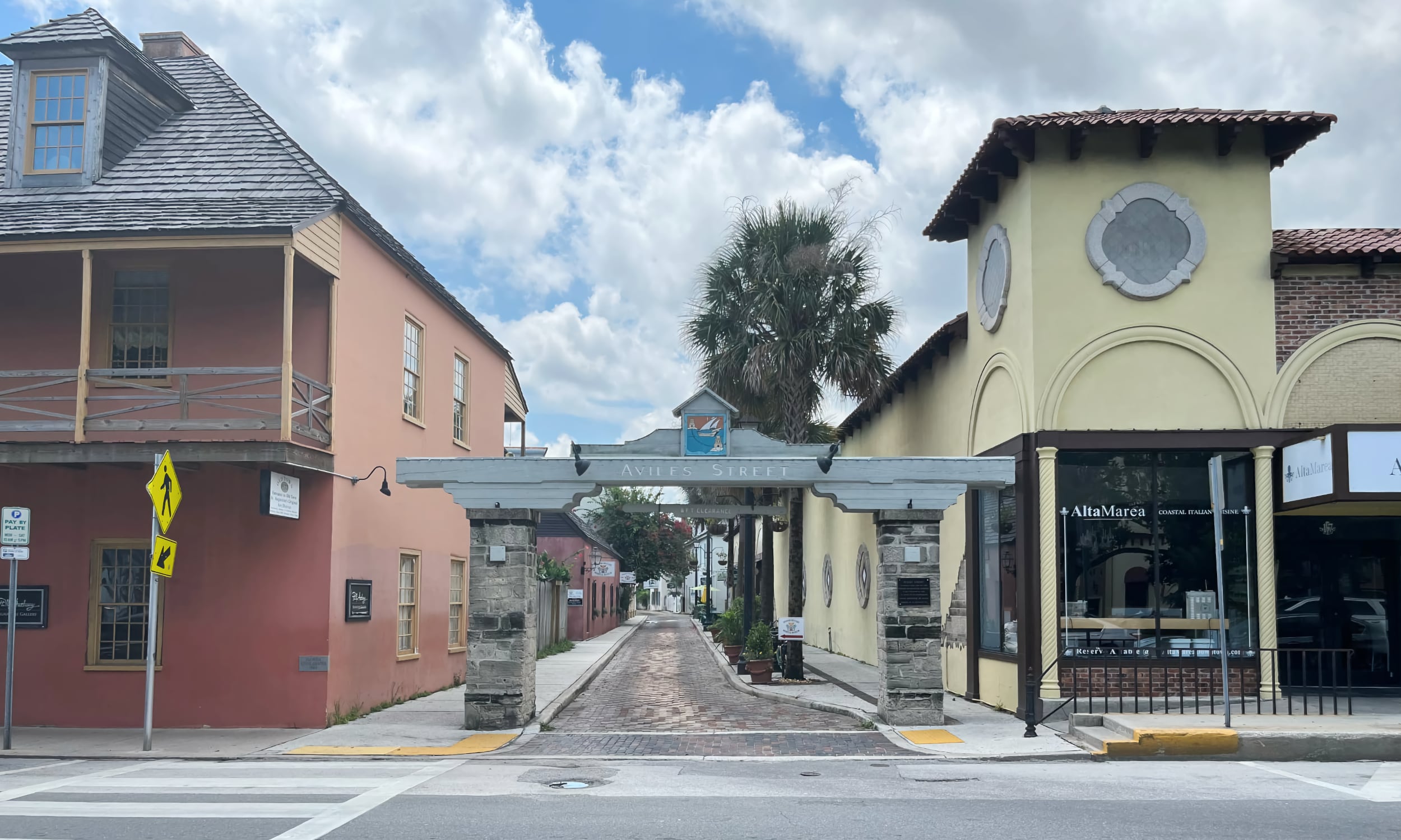 Front view of Aviles Street, St. Augustine