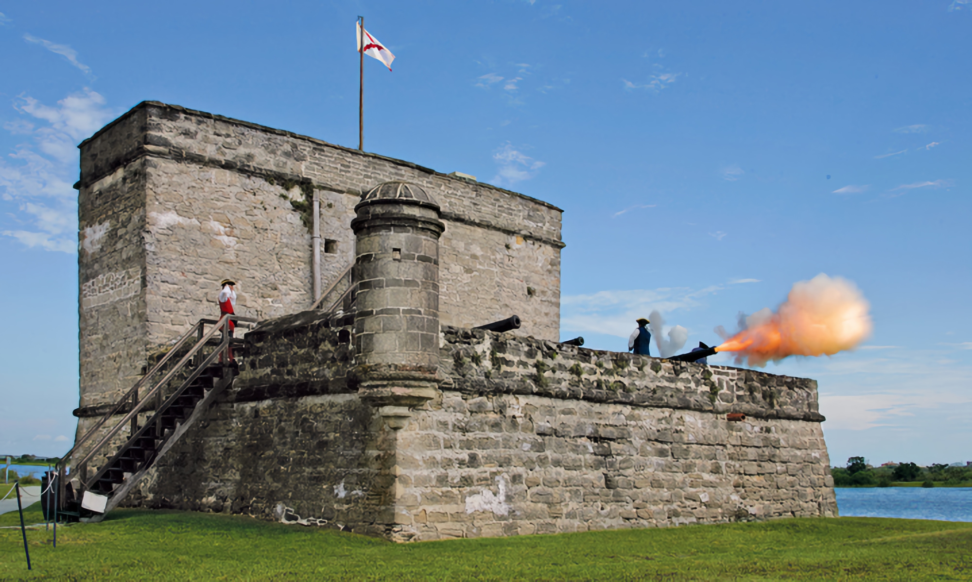 Ft. Matanzas guards the southern waterway approach to St. Augustine, FL.