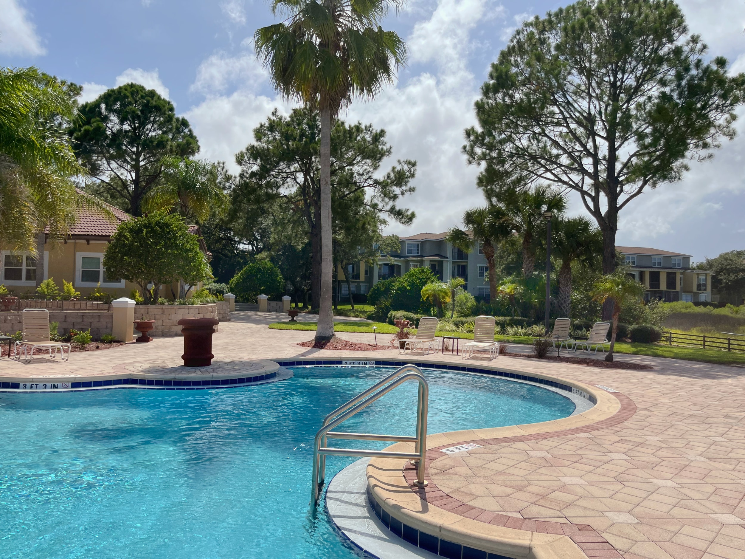 Pool view at Las Palmas on the Intracoastal in St. Augustine