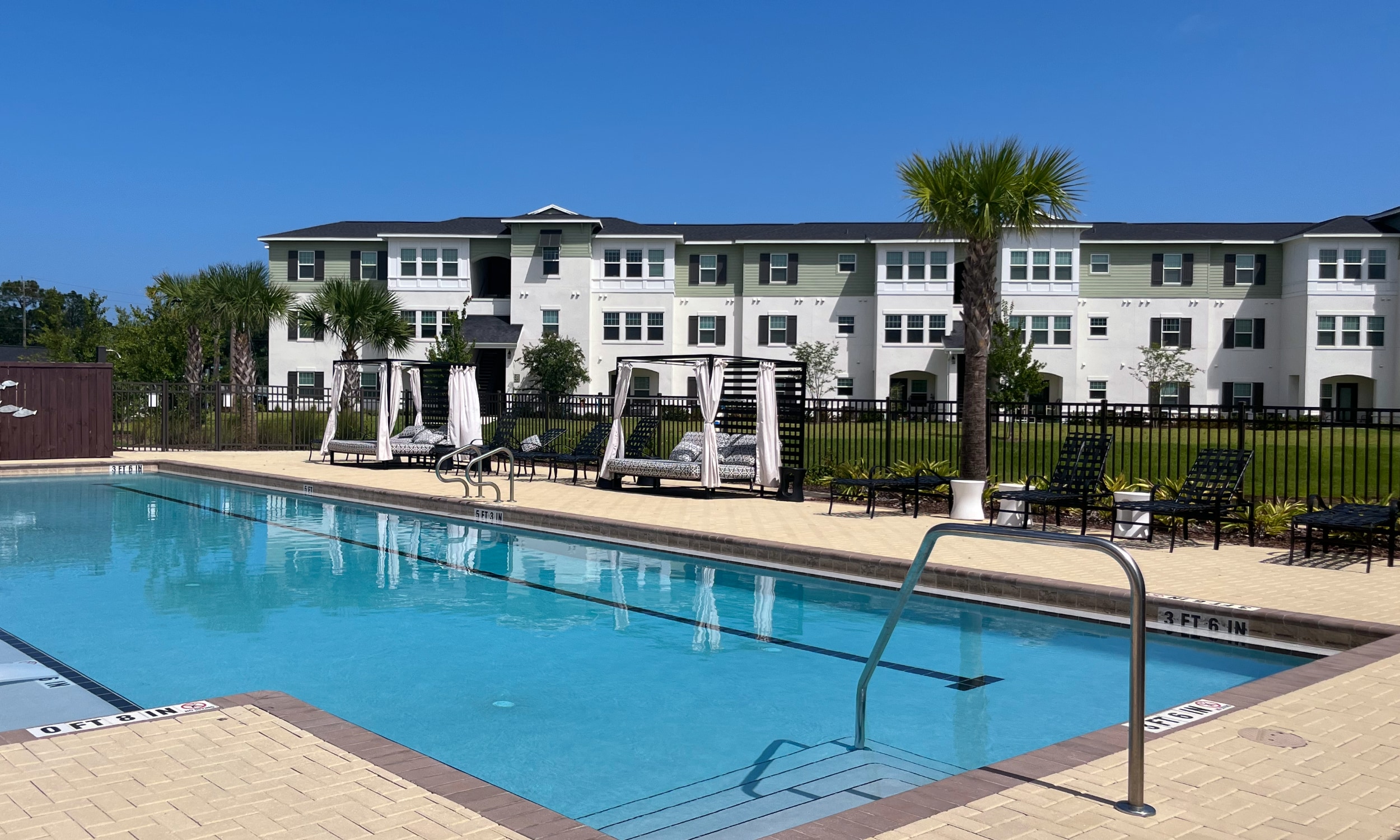 The Landing at St. Augustine view of condos overlooking the community pool