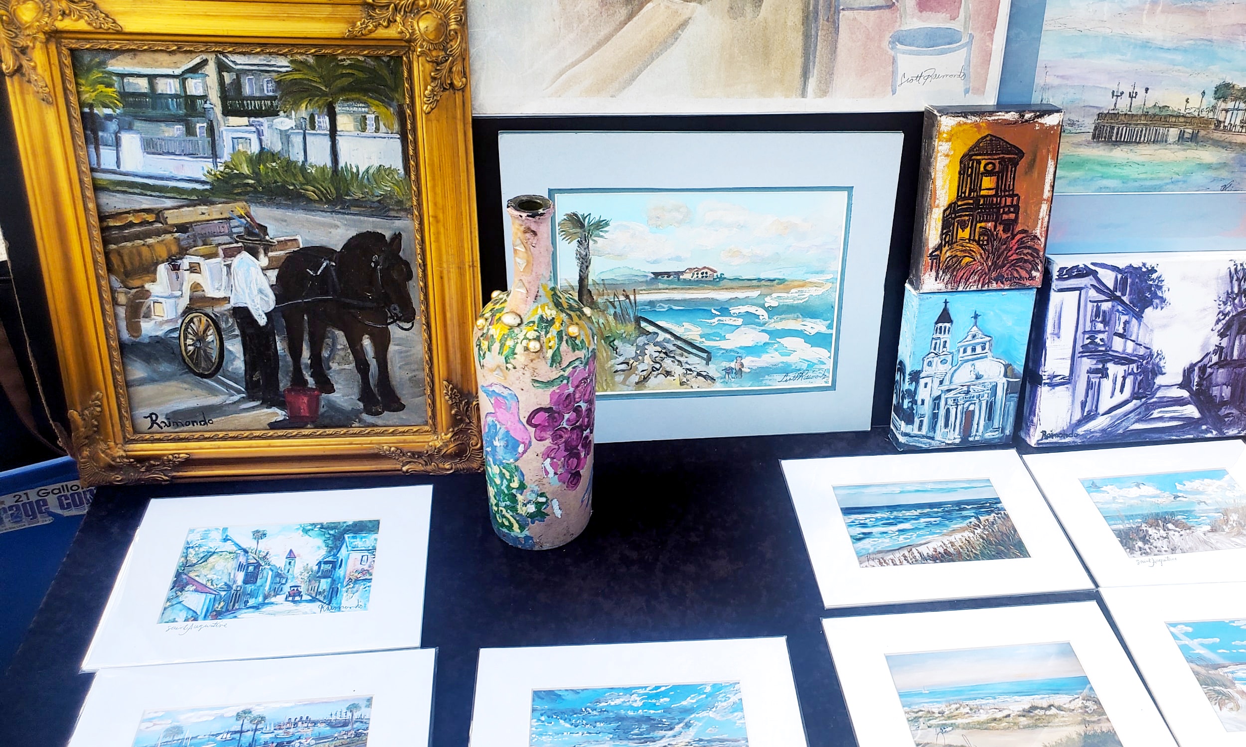 Impressionist art at the market