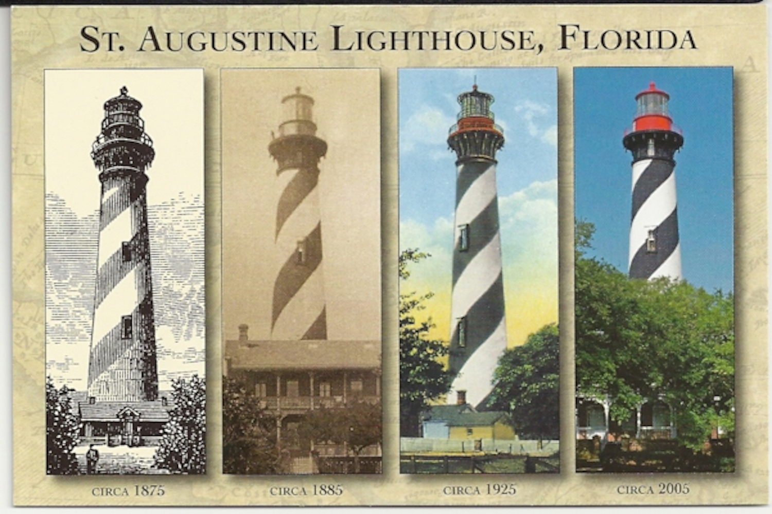 Vintage St. Augustine lighthouse postcard