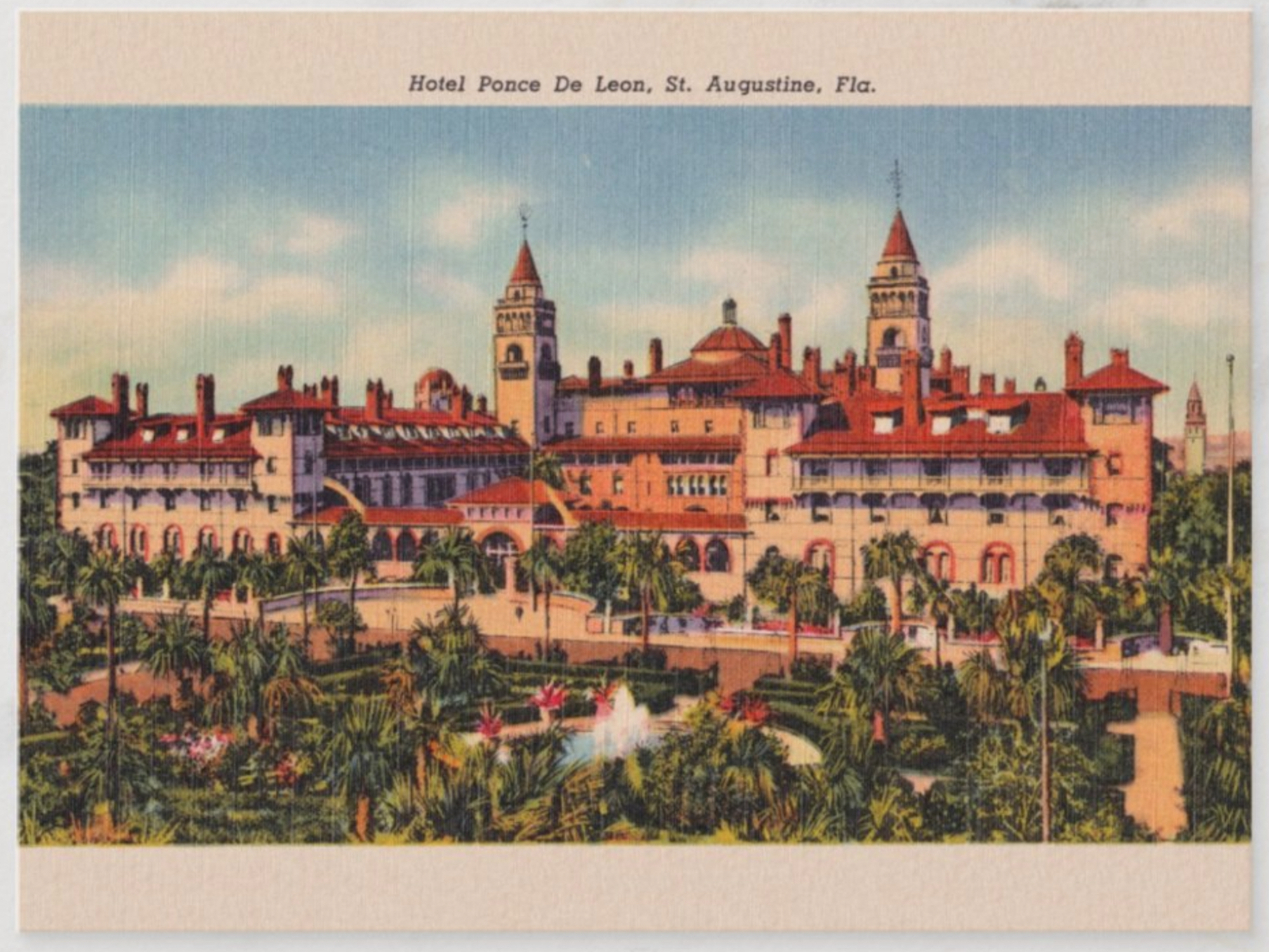 Ponce de Leon vintage postcard