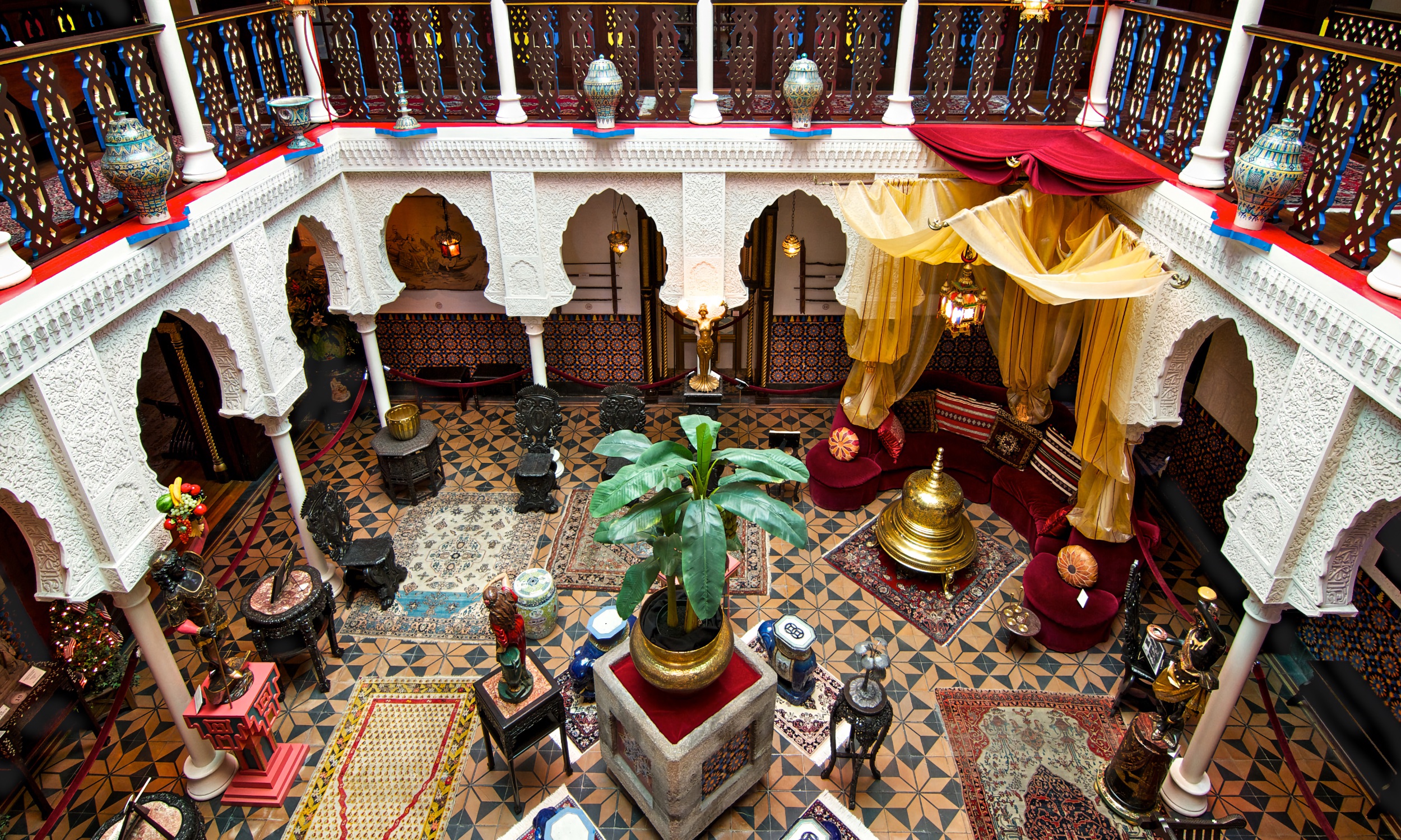 The inside of the luxurious Villa Zorayda Museum