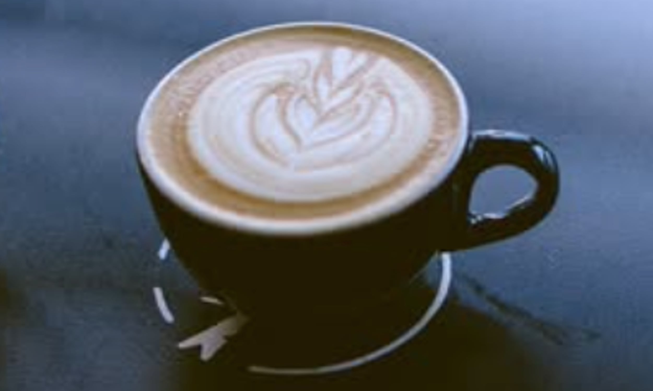 Latte with foam art from The Kookaburra