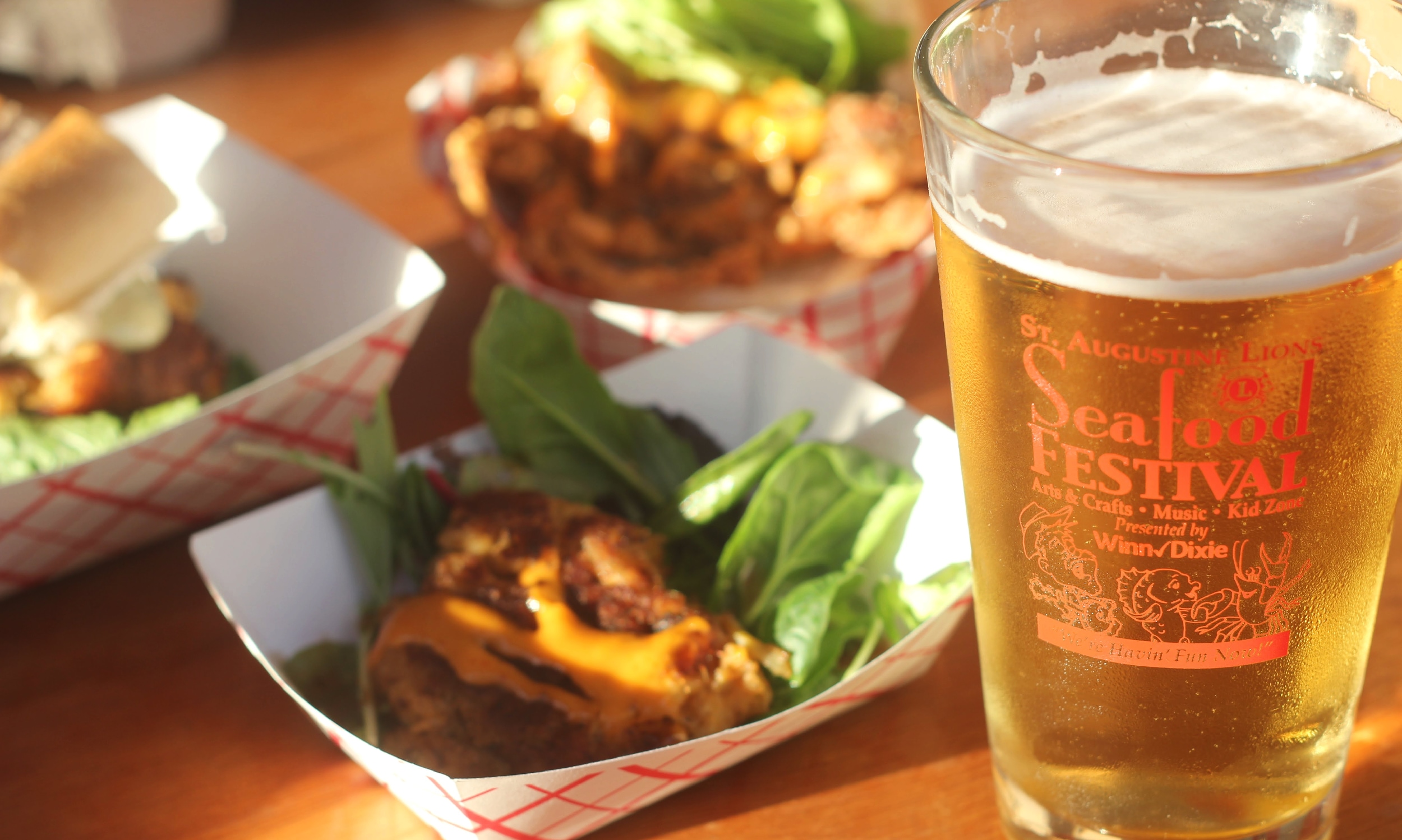 A beer glas for the St. Augustine Lions Seafood Festival
