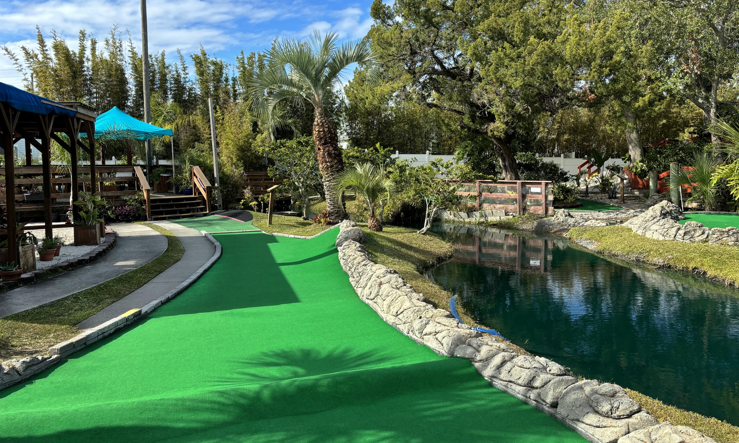 This green faces the party deck at Anastasia Miniature Golf in St. Augsutine