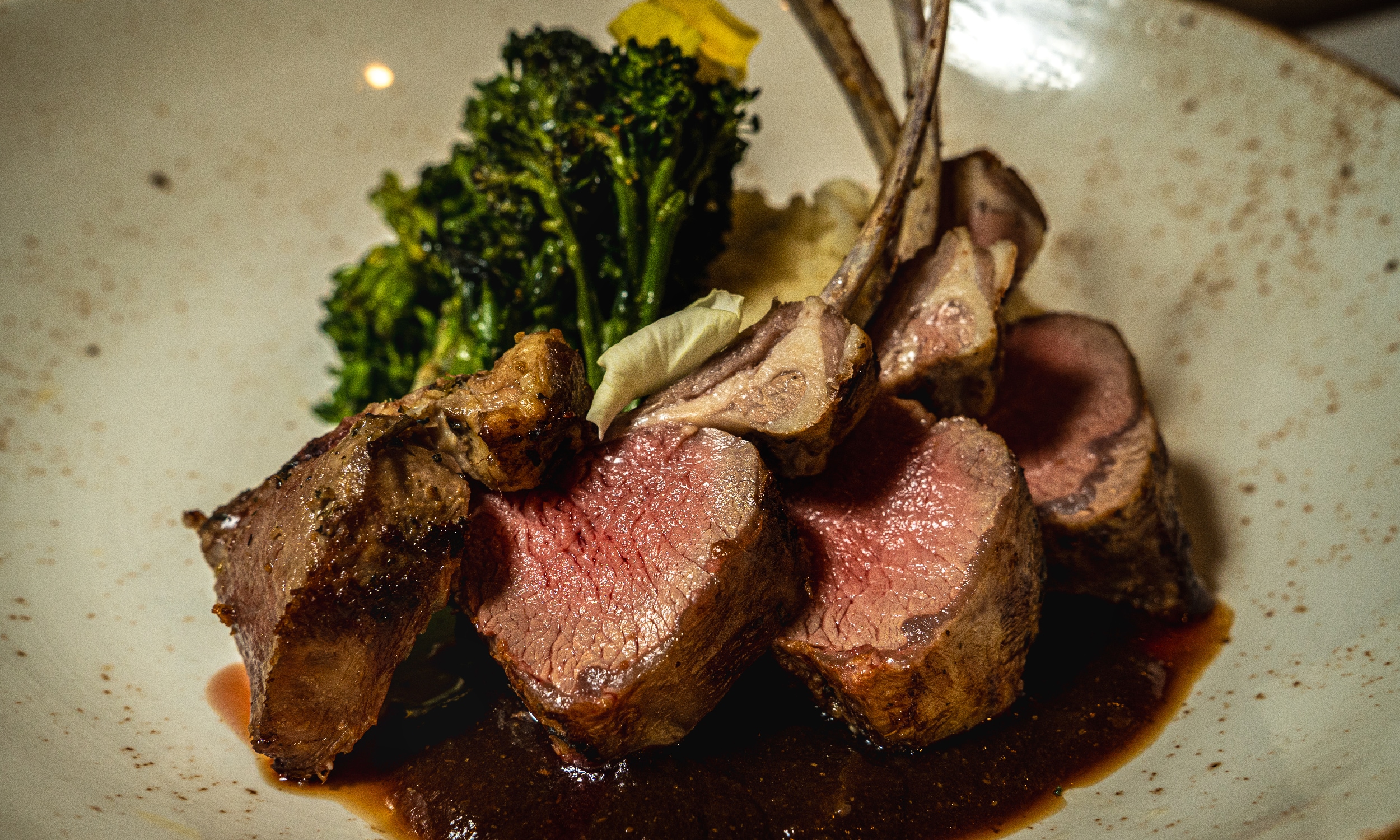 A half rack of New Zealand Lamb