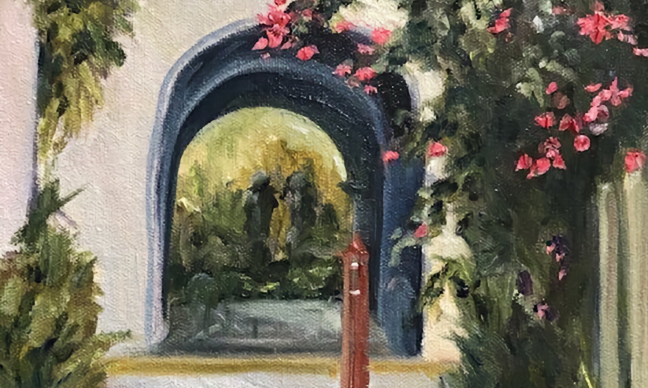 A painting of St. Augustine architecture