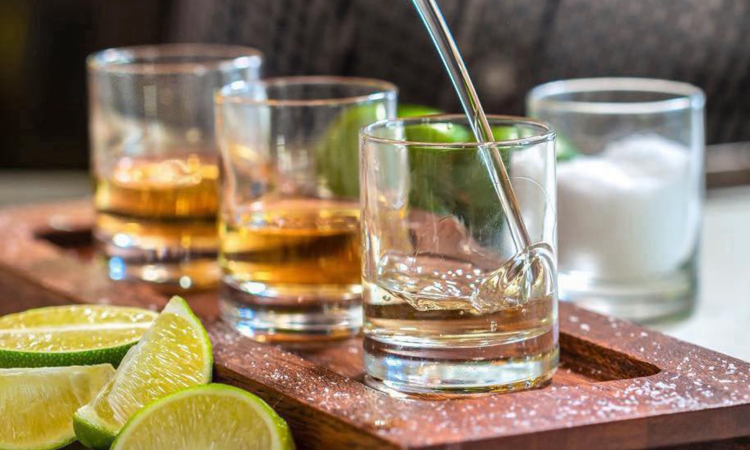 Tequila shot flight from Casa Reina Taqueria & Tequila