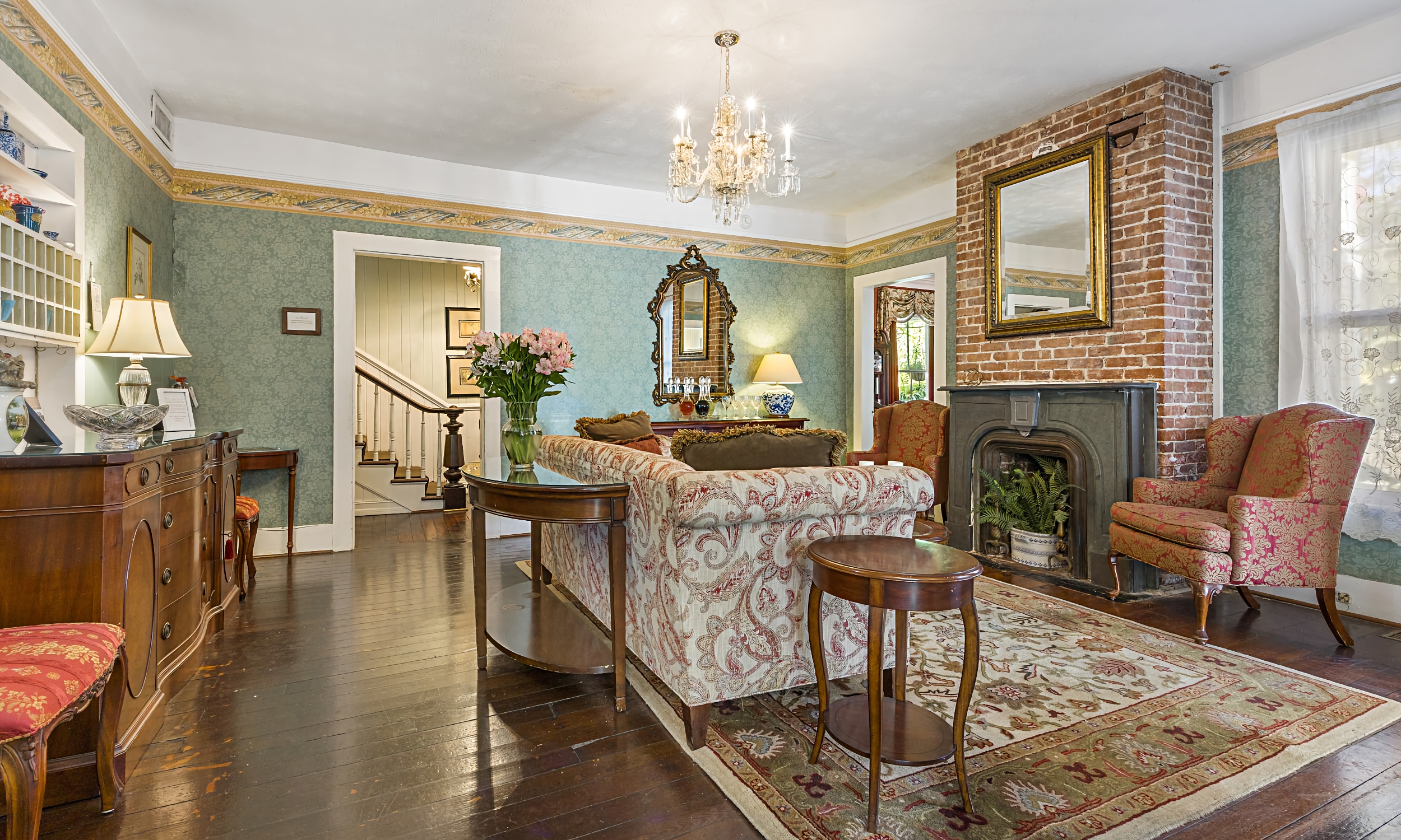 The common room in the Kenwood Inn in St. Augustine
