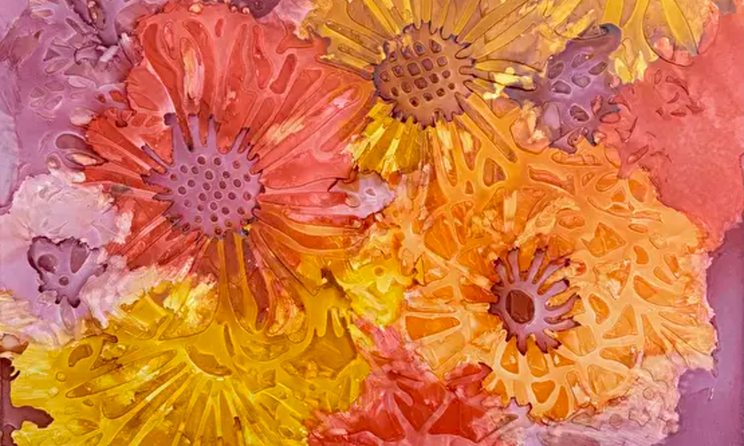 Bright floral artwork by Valarie Pothier-Forrester