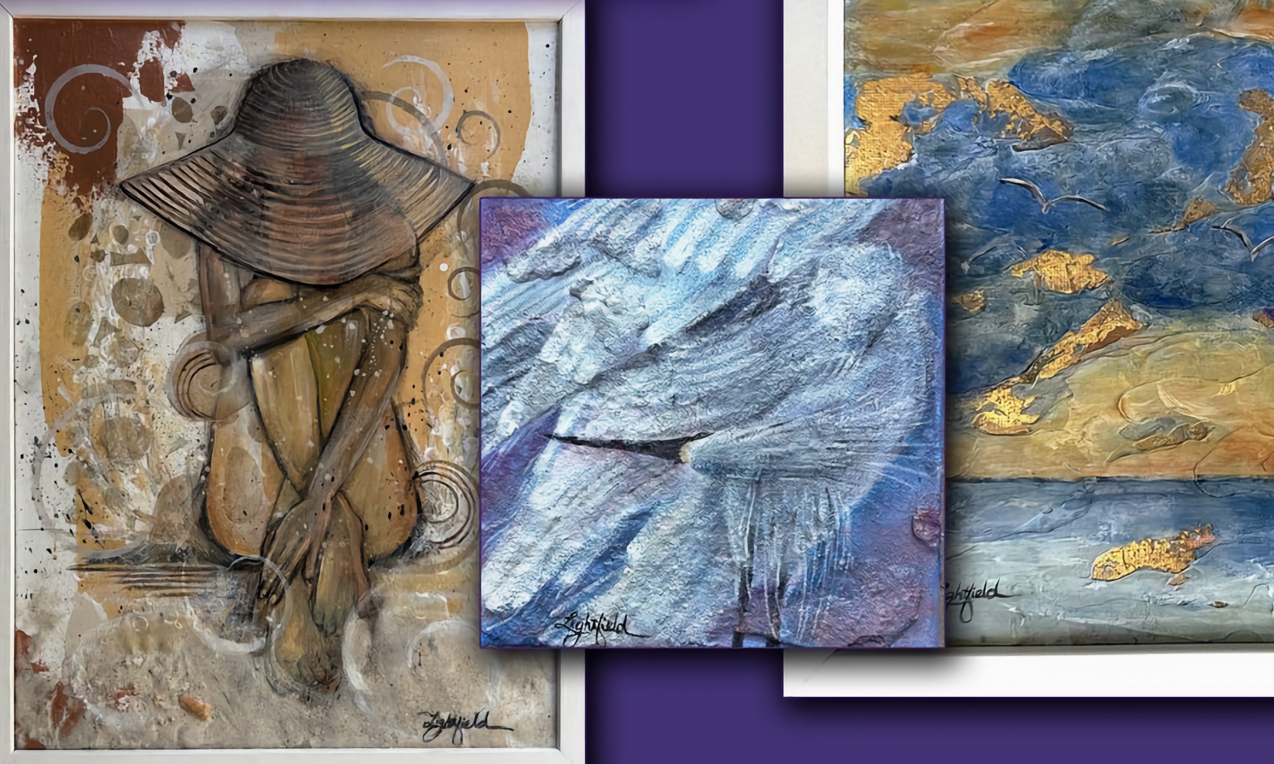 Deborah Lightfield's work from her "Ocean Inspired" exhibit