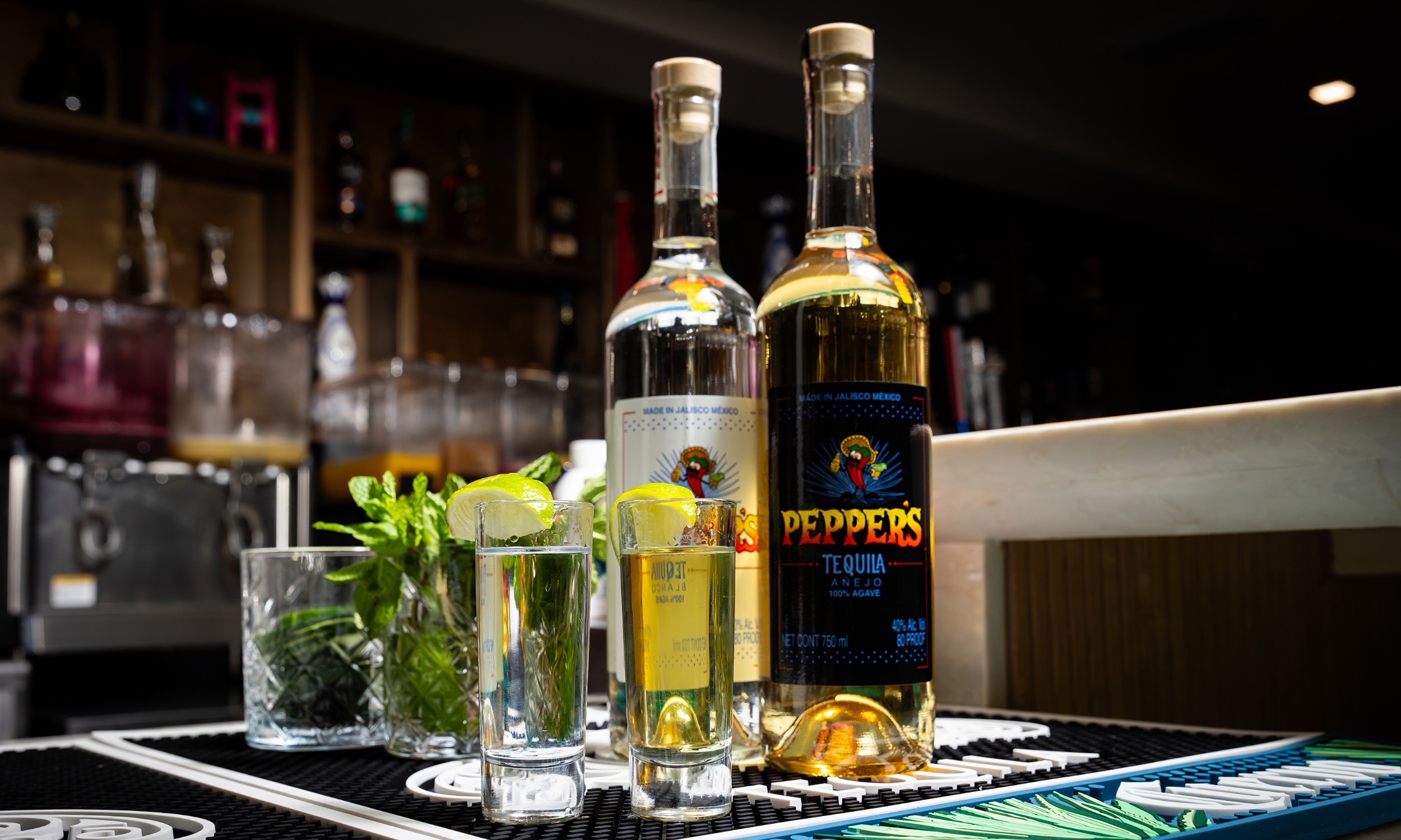 Pepper's signature taquilla on their bar