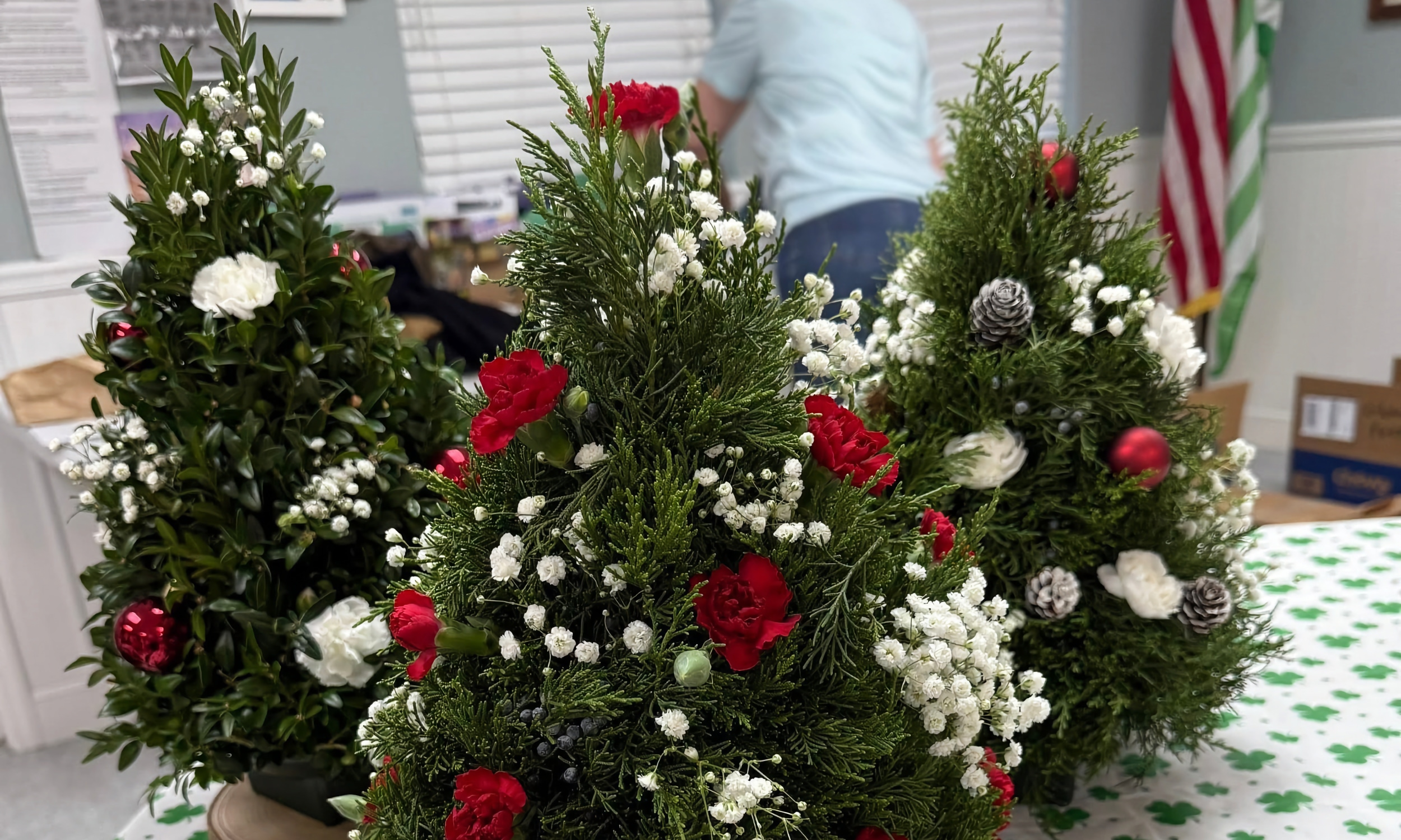 Table trees created by the Garden Club of St. Augustine