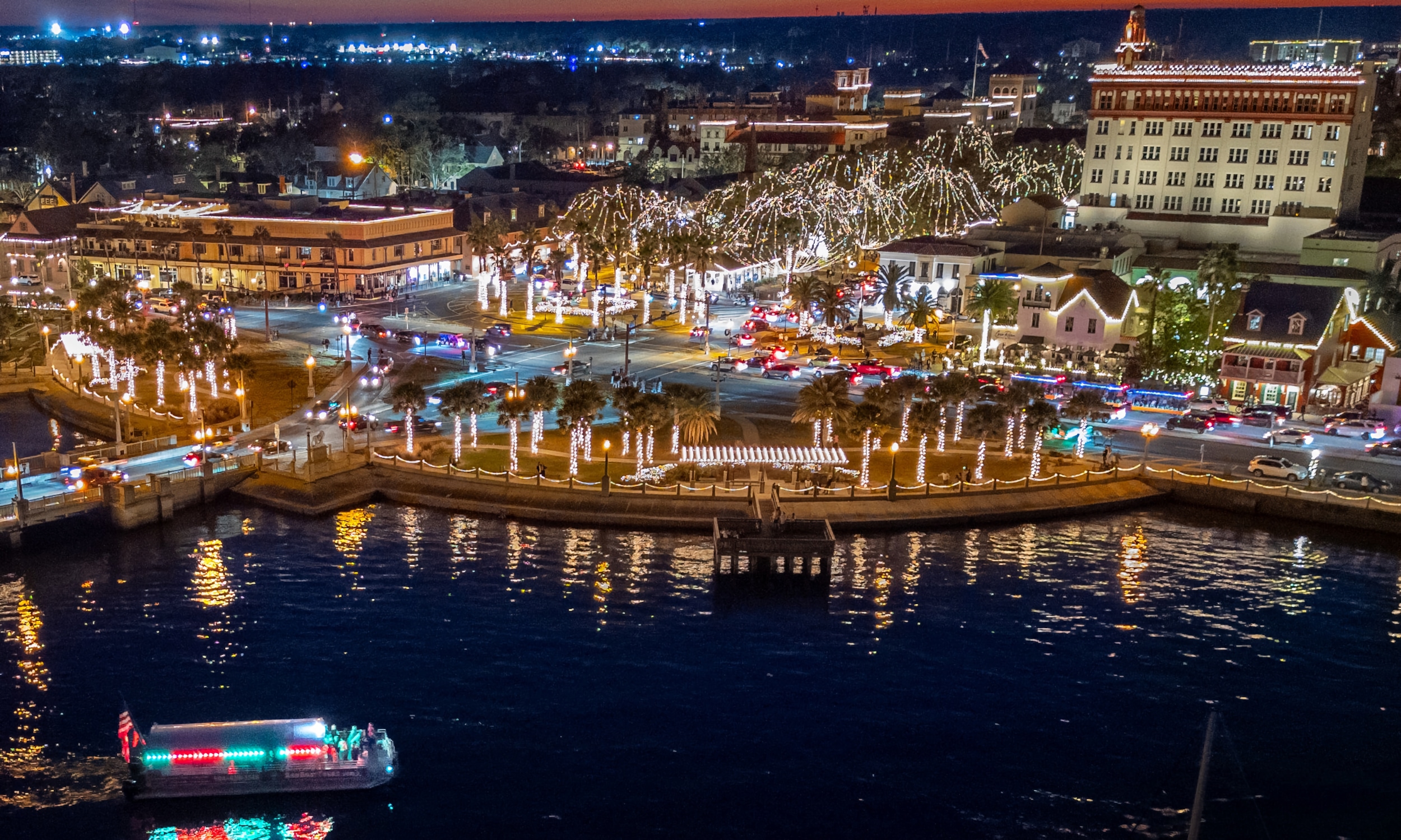 The Red Boat Water Tours during Nights of Lights