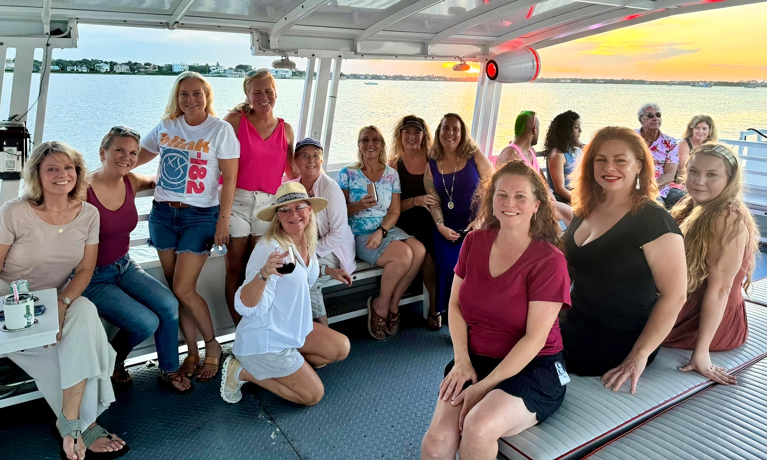 A private charter group aboard the Pelican