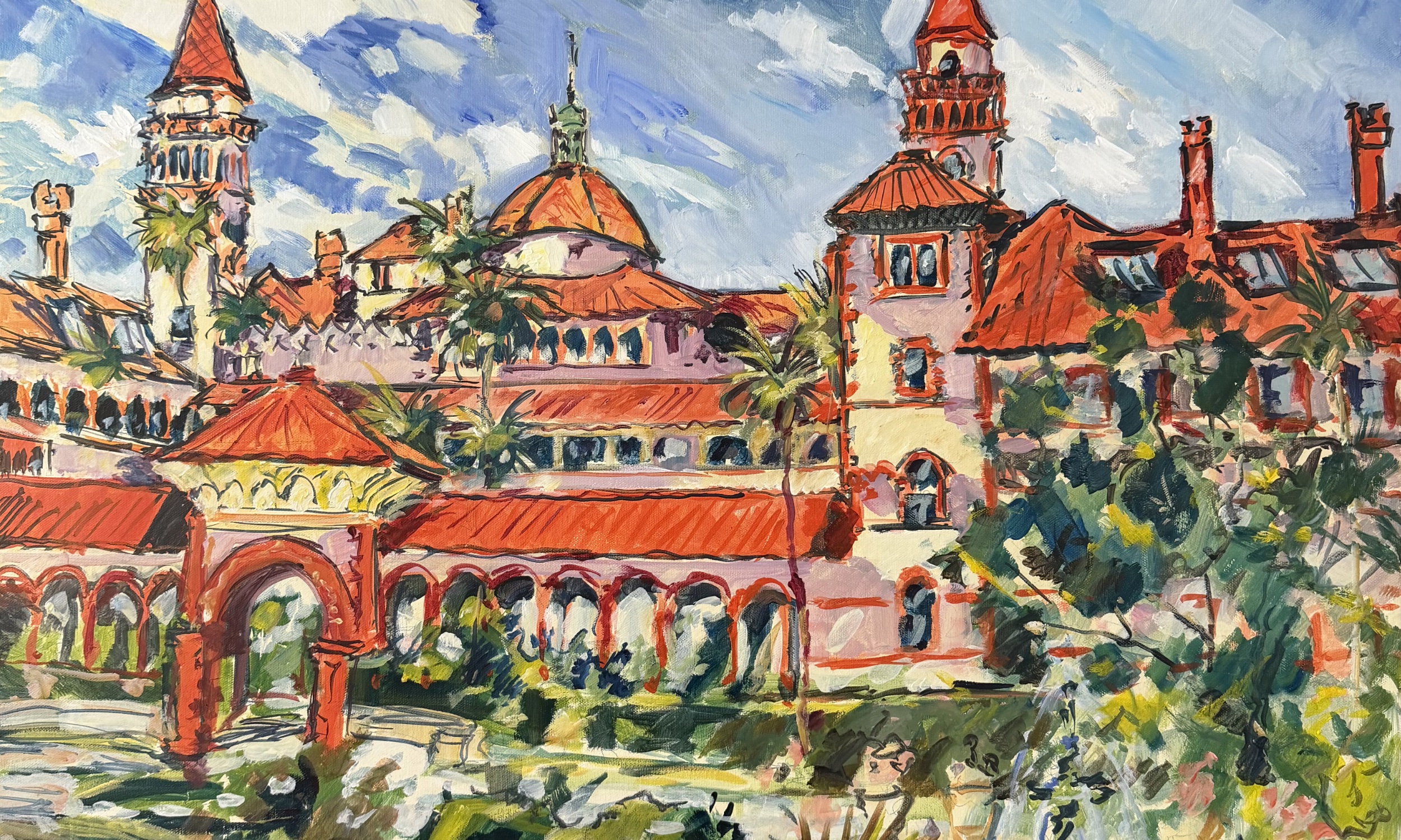 Obi Hunter's artwork of Flagler College