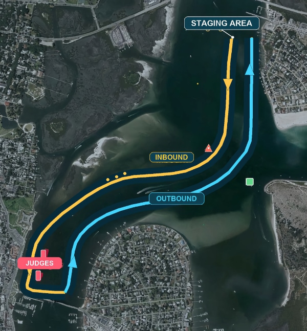 The route for the 2026 regatta of lights