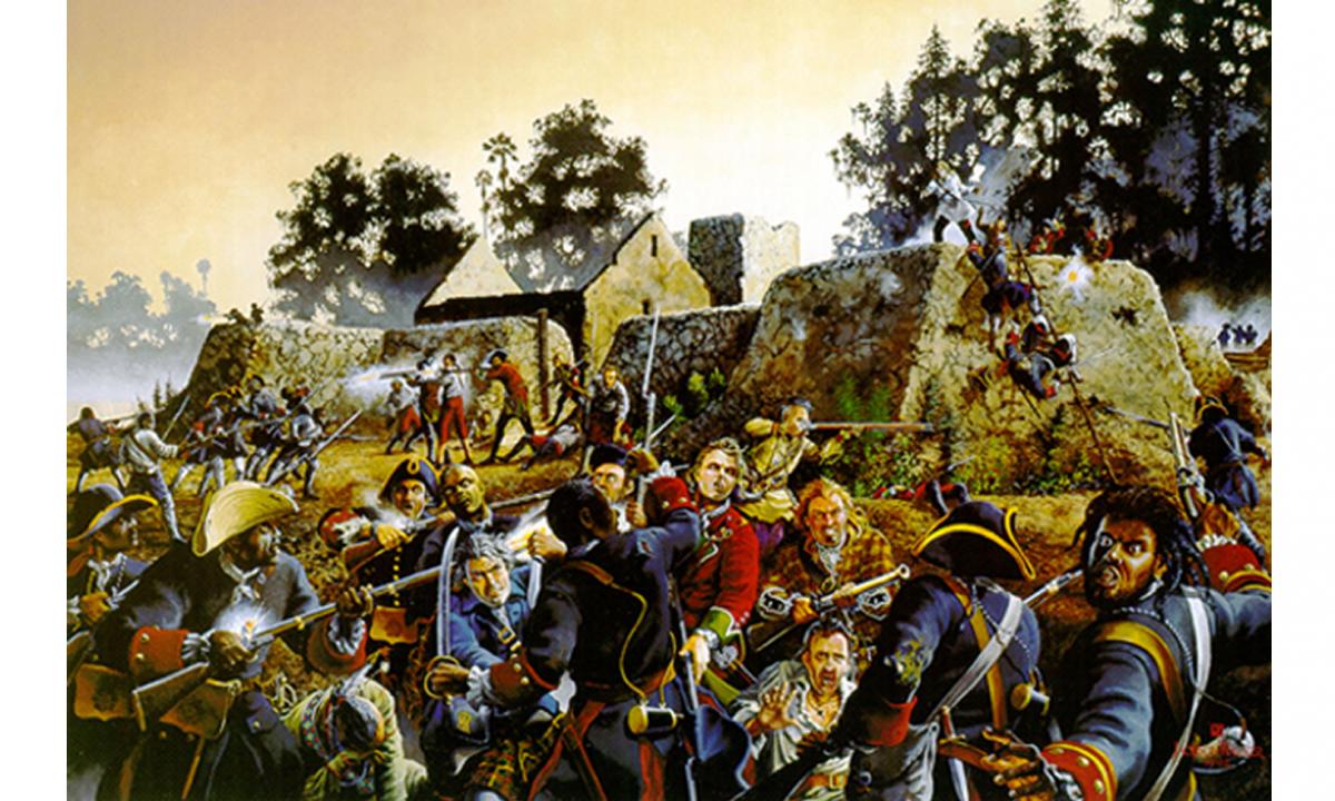 Image depicting the Battle of Bloody Mose in 1740