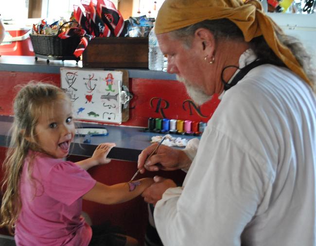 Black Raven Pirate Ship painting with kids