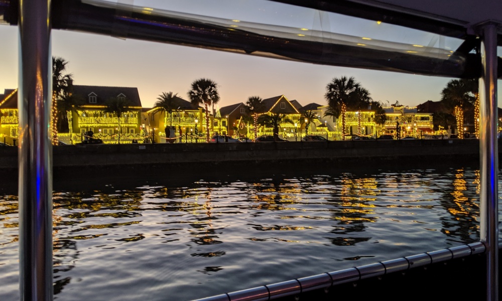 A view of the Nights of Lights from the deck of Sabrage in St. Augustine.