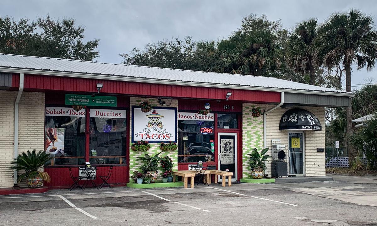 The Gringos Tacos building in St. Augustine, Florida.