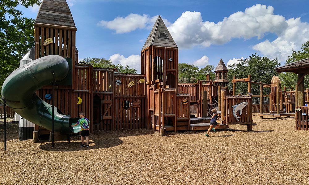 big wooden playground