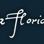 Dark blue BG, white cursive text reading "la Florida (tm)"