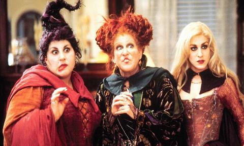 The actresses of Hocus Pocus in their costumes and make up