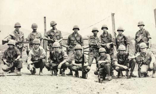 D Troop, 2/17th Cavalry, 101st Airborne Division "Screaming Eagles" at Camp Eagle in Vietnam. Photo courtesy of David Blair Craig
