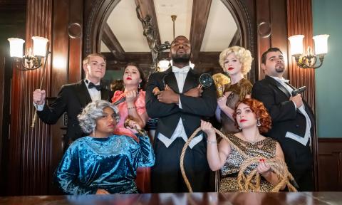 The cast of "The Game's Afoot" (NOTE: Prop weapons are used for these publicity shots)