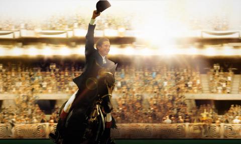 A scene from the French film "Jappeloup" (2013)