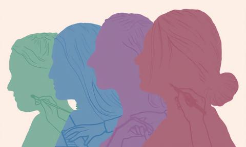 A poster for the play, "Little Women"