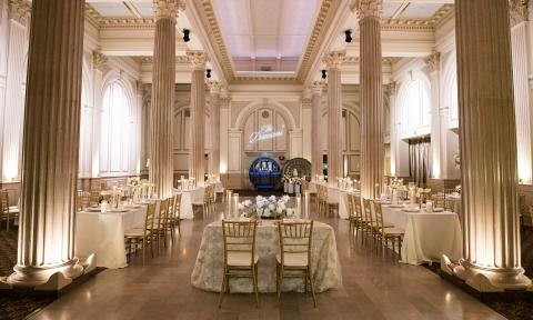 The Treasury on the Plaza arranged for a wedding reception