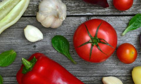 Fresh vegetables and chili peppers ready to become chili