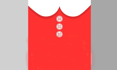 Annie's iconic red dress with Peter Pan collar