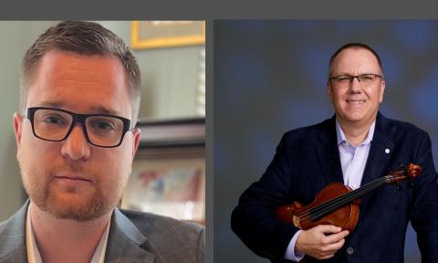 Alex Cooper and Piotr Szewczyk in separate photos