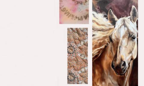 A collection of art mediums