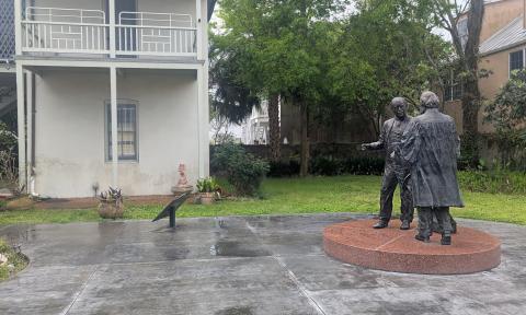The courtyard at the historic library in St. Augustine