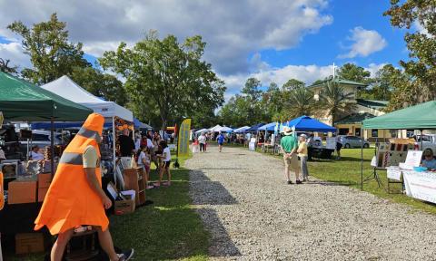The set up at the World Golf Village Farmers Market